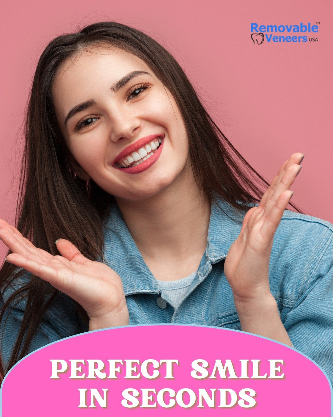 An image showcasing a person with a dazzling Hollywood smile, highlighting how Snap-On veneers can help achieve a similar look without breaking the bank