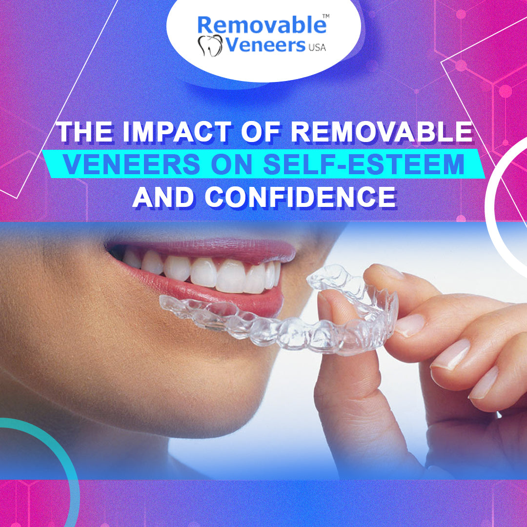 A person smiling brightly, showcasing the potential impact of removable veneers on improving self-esteem and confidence through a transformed smile